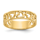 14k Hearts Ring R442