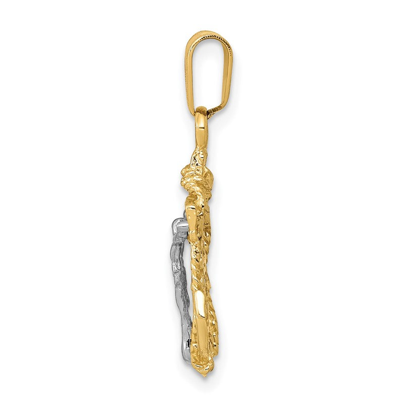 14k Two-tone Mariners Cross Pendant C810