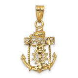 14k Two-tone Mariners Cross Pendant C810
