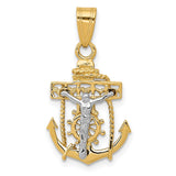 14k Two-tone Mariners Cross Pendant C810