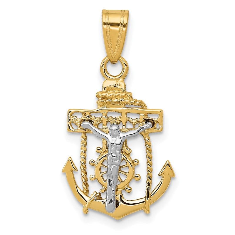 14k Two-tone Mariners Cross Pendant C810