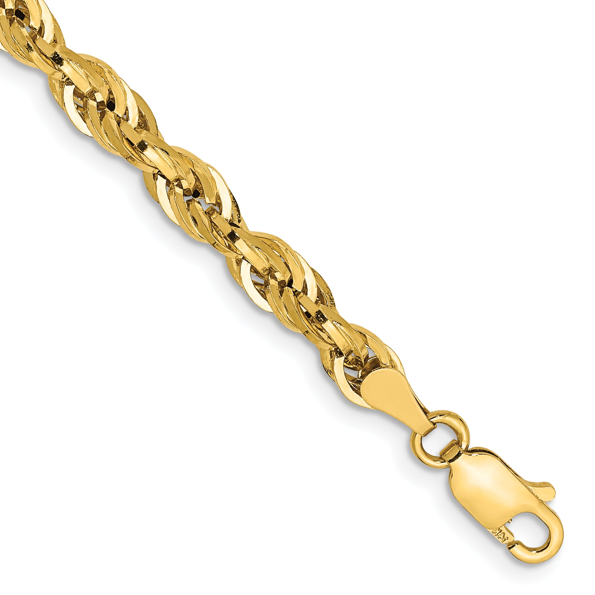 14K 26 inch 4.25mm Semi Solid Rope with Lobster Clasp Chain BC168