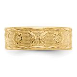14k Flower  and Butterfly Toe Ring R564