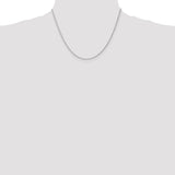 14K White Gold 14 inch 1.3mm Diamond-cut Machine Made Rope with Lobster Clasp Chain Chain W012