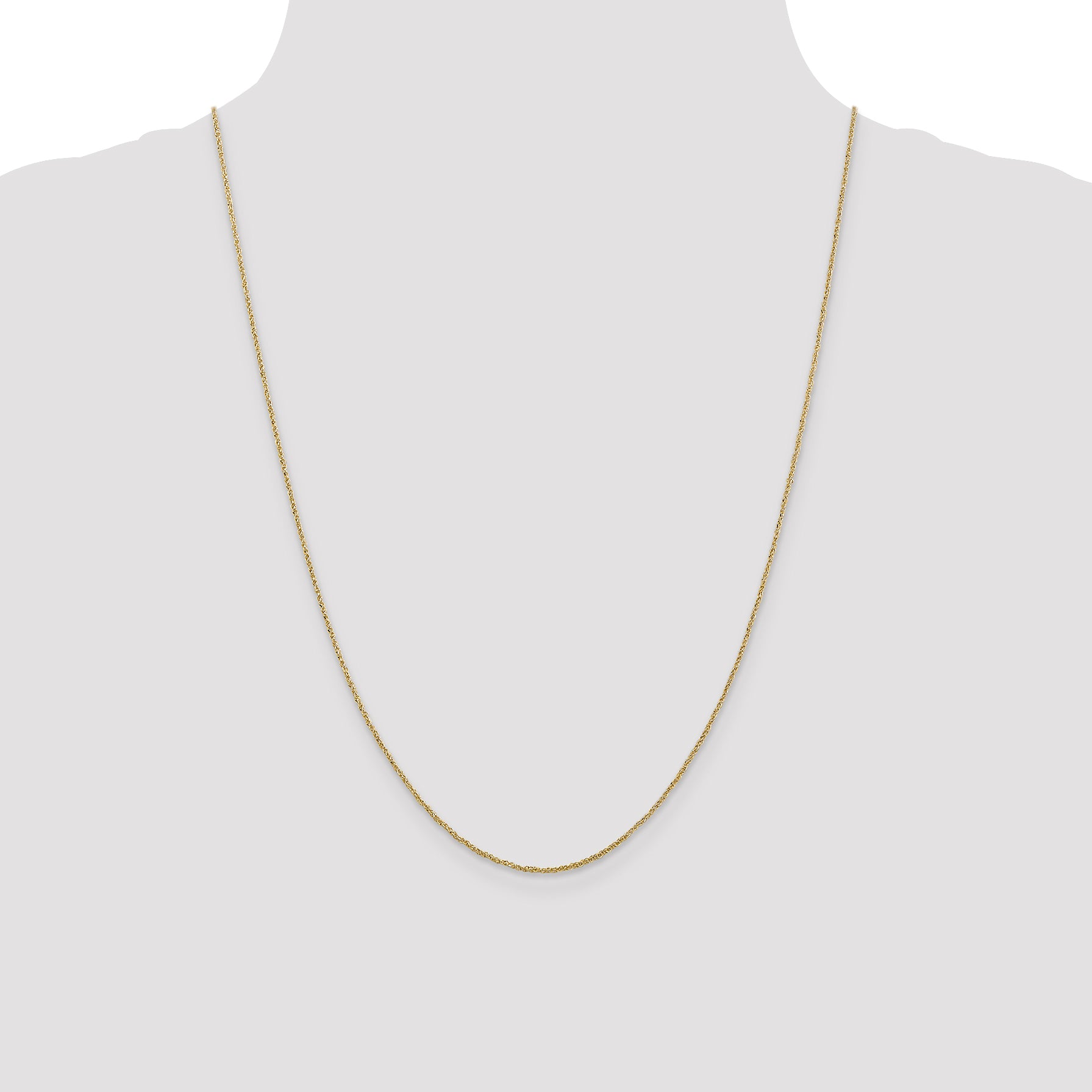 14K 14 inch 1.1mm Ropa with Spring Ring Clasp Chain RPA020