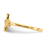14k Polished Crucifix Size 4.25 Baby / Childs Ring R190