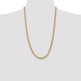 14K 26 inch 5.75mm Flat Beveled Curb with Lobster Clasp Chain FBU140