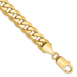14K 26 inch 8.5mm Flat Beveled Curb with Lobster Clasp Chain FBU220