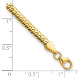 14k Polished 3mm Fancy Curb Link 7.5 inch Bracelet SF2104