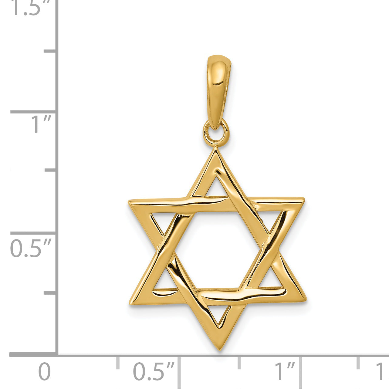 14K Star of David Pendant K544