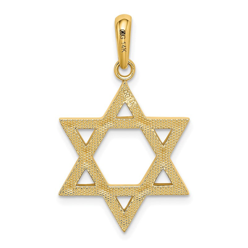 14K Star of David Pendant K544