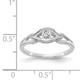 14k White Gold Polished 1/8 carat A Diamond Ring Y4291A