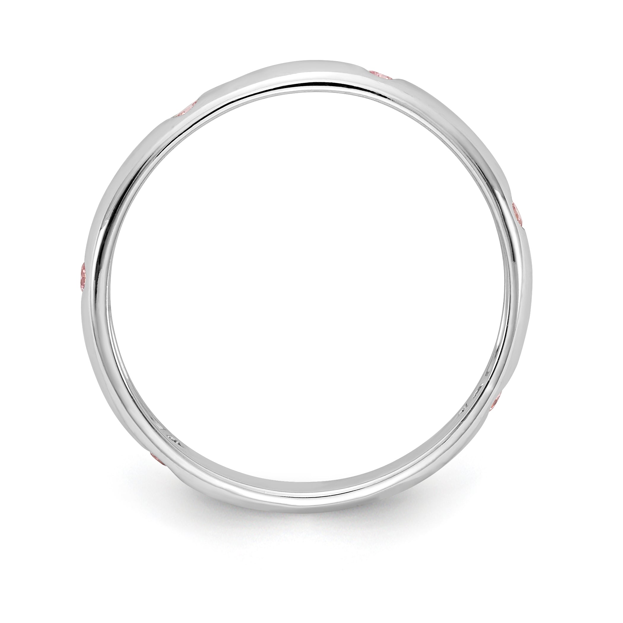 14k Rose Gold 3mm 6-stone 1/10 carat Diamond Band RM5621