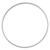14k White Gold 2mm Solid Polished Half-Round Slip-On Round Bangle Bracelet DB316