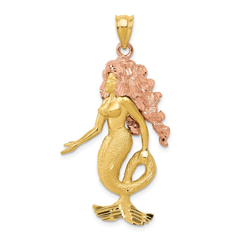 14k Two-Tone Mermaid Charm D712