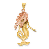14k Two-Tone Mermaid Charm D712