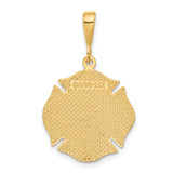 14k FIRE RESCUE Badge Pendant C1790
