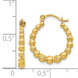 14K Beaded Hoop Earrings TL757