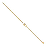14k Complete A Diamond Evil Eye 2-Strand 7 inch Bracelet with 1 inch Extender XB320A