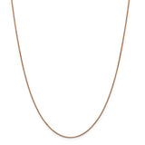 14K Rose Gold 10 inch .9mm Box Link with Lobster Clasp Chain Anklet RSC2