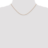 14K Rose Gold 10 inch .9mm Box Link with Lobster Clasp Chain Anklet RSC2