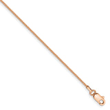 14K Rose Gold 10 inch .9mm Box Link with Lobster Clasp Chain Anklet RSC2
