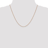 14K Rose Gold 10 inch .9mm Box Link with Lobster Clasp Chain Anklet RSC2