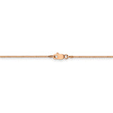 14K Rose Gold 10 inch .9mm Box Link with Lobster Clasp Chain Anklet RSC2