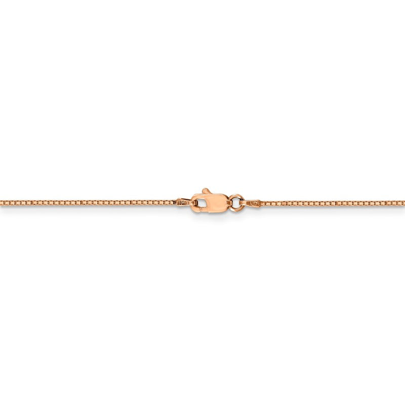 14K Rose Gold 10 inch .9mm Box Link with Lobster Clasp Chain Anklet RSC2