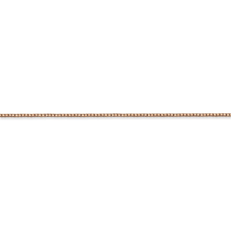 14K Rose Gold 10 inch .9mm Box Link with Lobster Clasp Chain Anklet RSC2