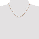 14K Rose Gold 10 inch .9mm Box Link with Lobster Clasp Chain Anklet RSC2