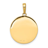 14k Polished and Satin Solid Saint Anthony Small Round Medal Pendant K5826