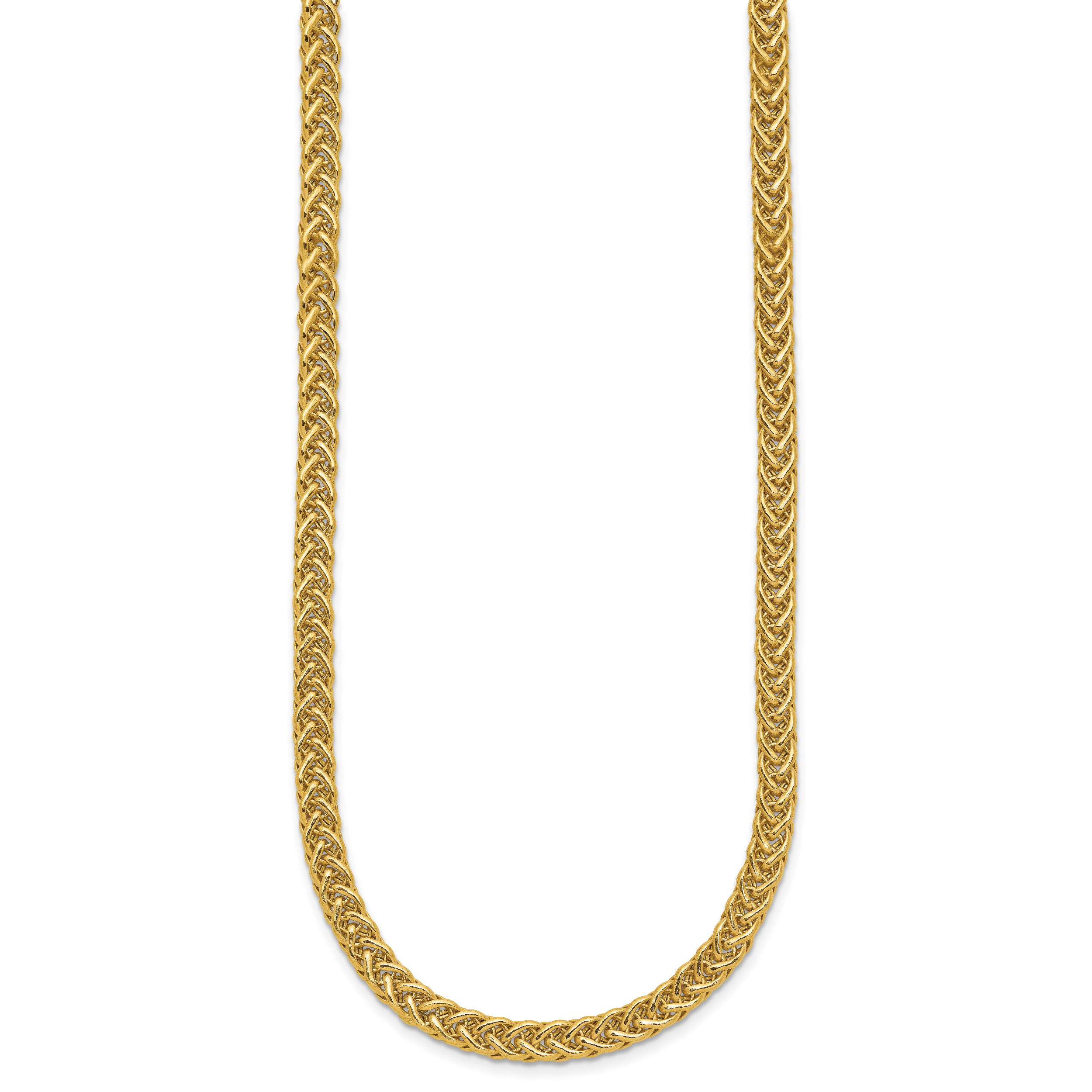 14k Polished 4.3mm Fancy Braided Link 17 inch Necklace SF2413
