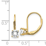 14k 5mm Round Cubic Zirconia Leverback Earrings XLB111CZ
