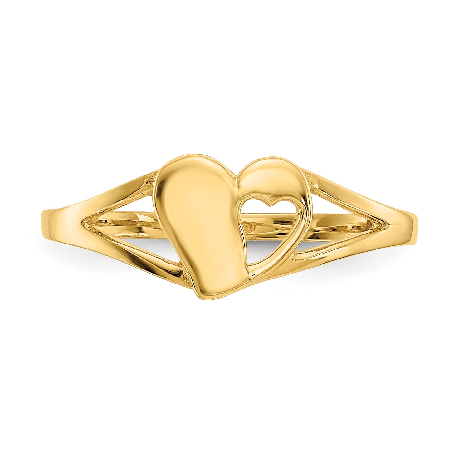 14k Madi K Heart Size 2 Baby / Childrens Ring SE2389