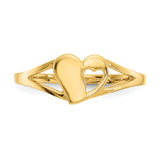 14k Madi K Heart Size 2 Baby / Childrens Ring SE2389