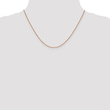 14K Rose Gold 10 inch .9mm Box Link with Lobster Clasp Chain Anklet RSC2