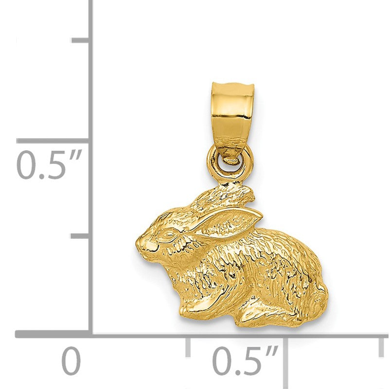 14k Polished Rabbit Pendant K5908