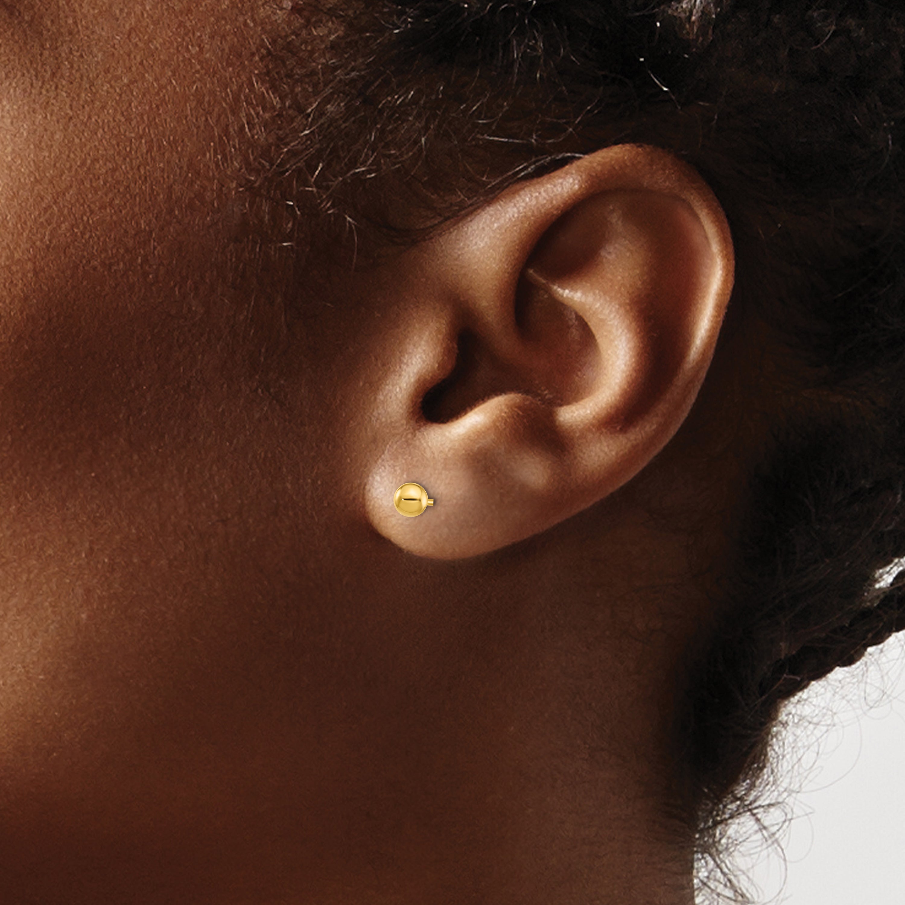 Inverness 14k Polished 4mm Ball Long Post Piercing Earrings 69E