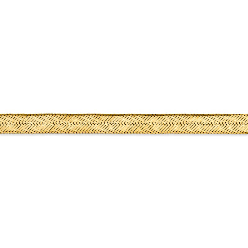 14K 16 inch 6.5mm Silky Herringbone with Lobster Clasp Chain SLK065