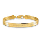 14K 16 inch 6.5mm Silky Herringbone with Lobster Clasp Chain SLK065