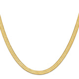14K 16 inch 6.5mm Silky Herringbone with Lobster Clasp Chain SLK065
