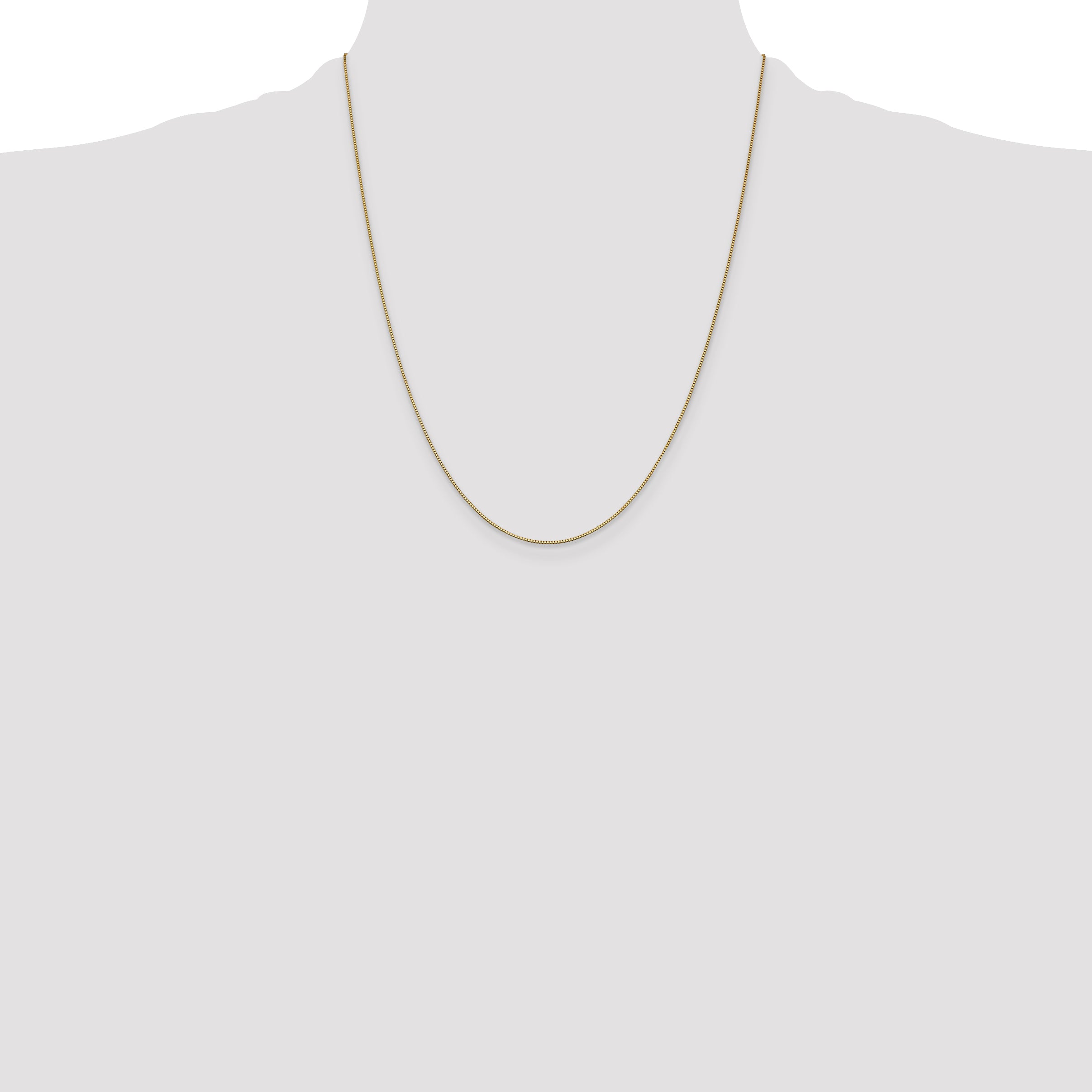 14K 14 inch .7mm Box with Lobster Clasp Chain BOX075