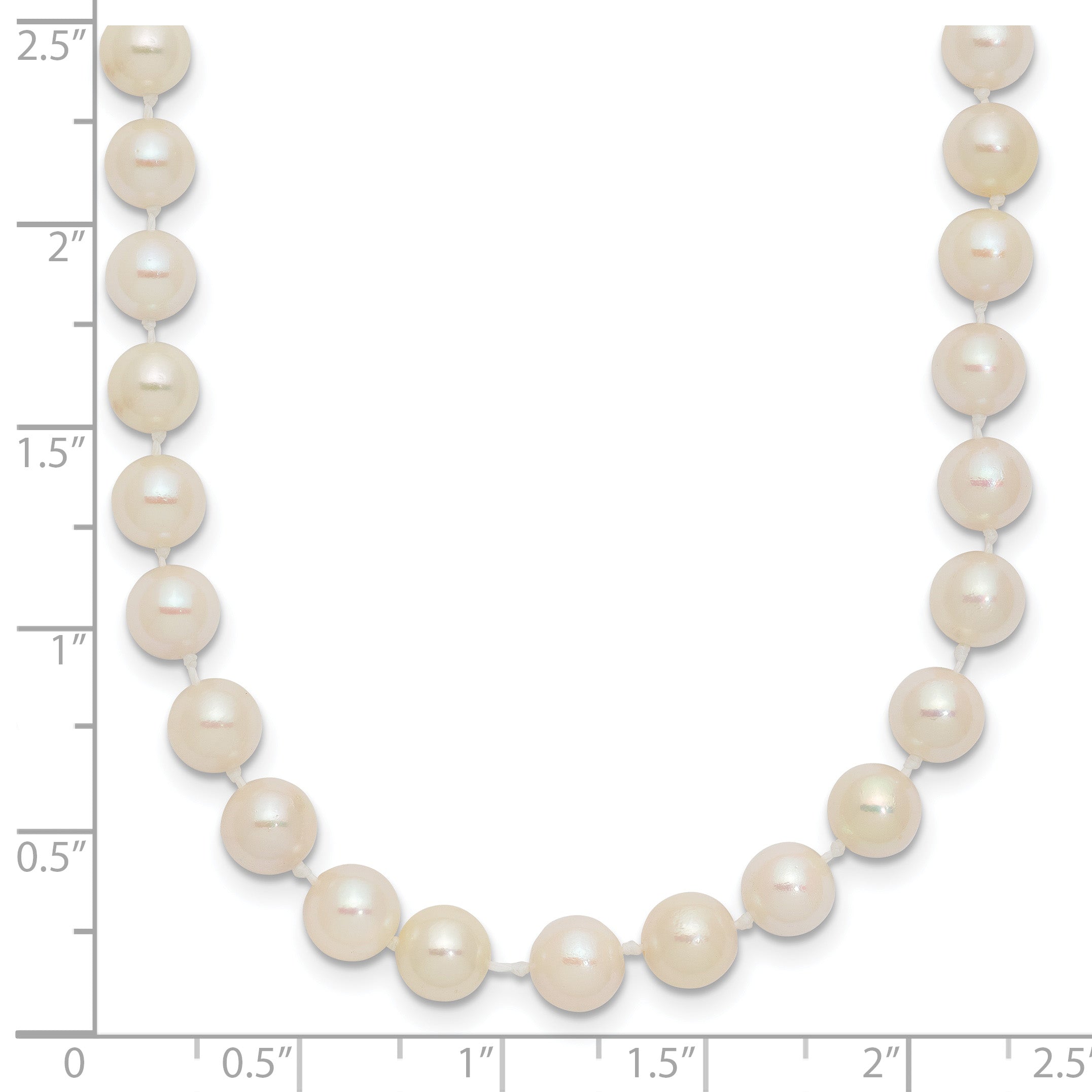 14k 5-6mm White Round Akoya Saltwater Cultured Pearl 16 inch Necklace PL50AA