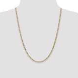 14K 10 inch 3.5mm Semi-Solid Figaro with Lobster Clasp Anklet BC93