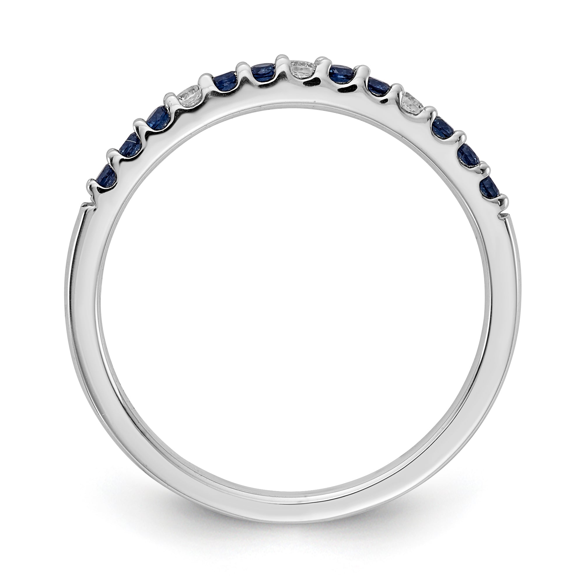14k White Gold Diamond and Emerald Band RM5737
