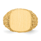 14k 13.5x13.5mm Closed Back Mens Signet Ring RS384