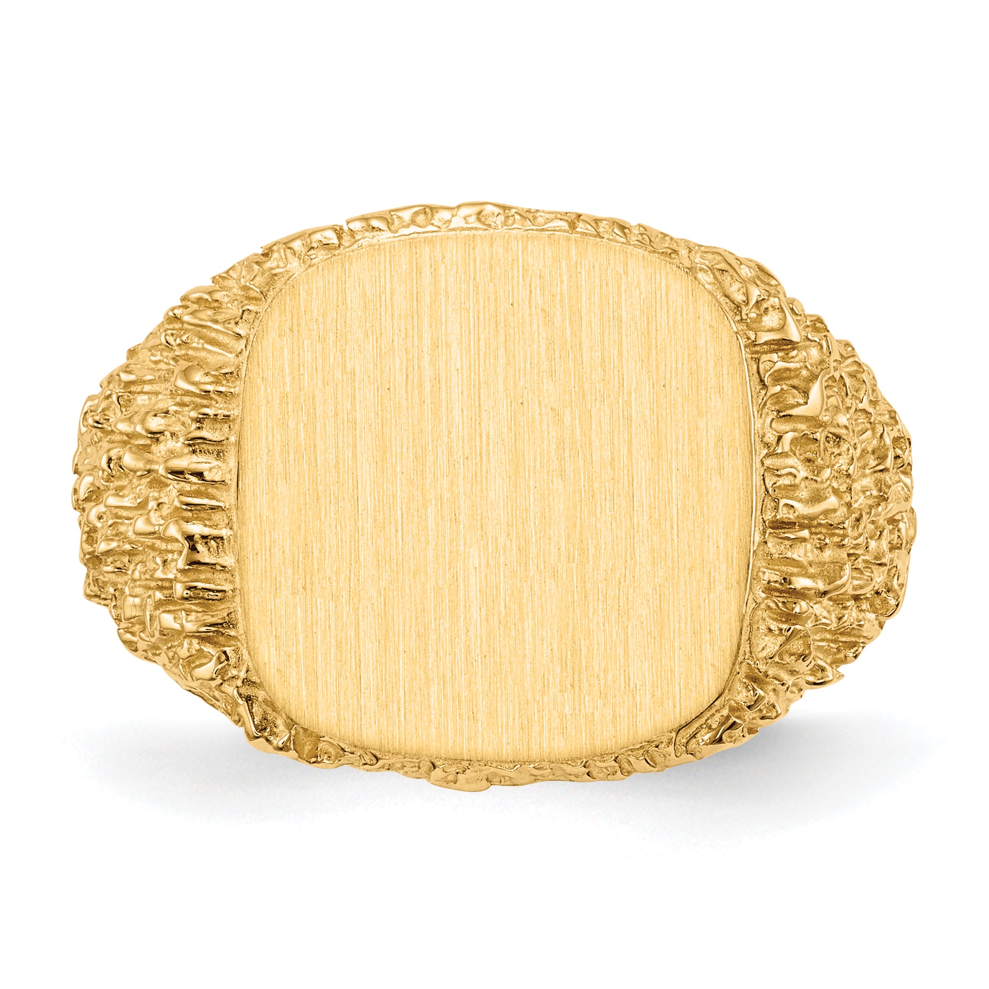 14k 13.5x13.5mm Closed Back Mens Signet Ring RS384