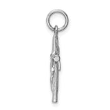 14k White Gold Crucifix Pendant K390