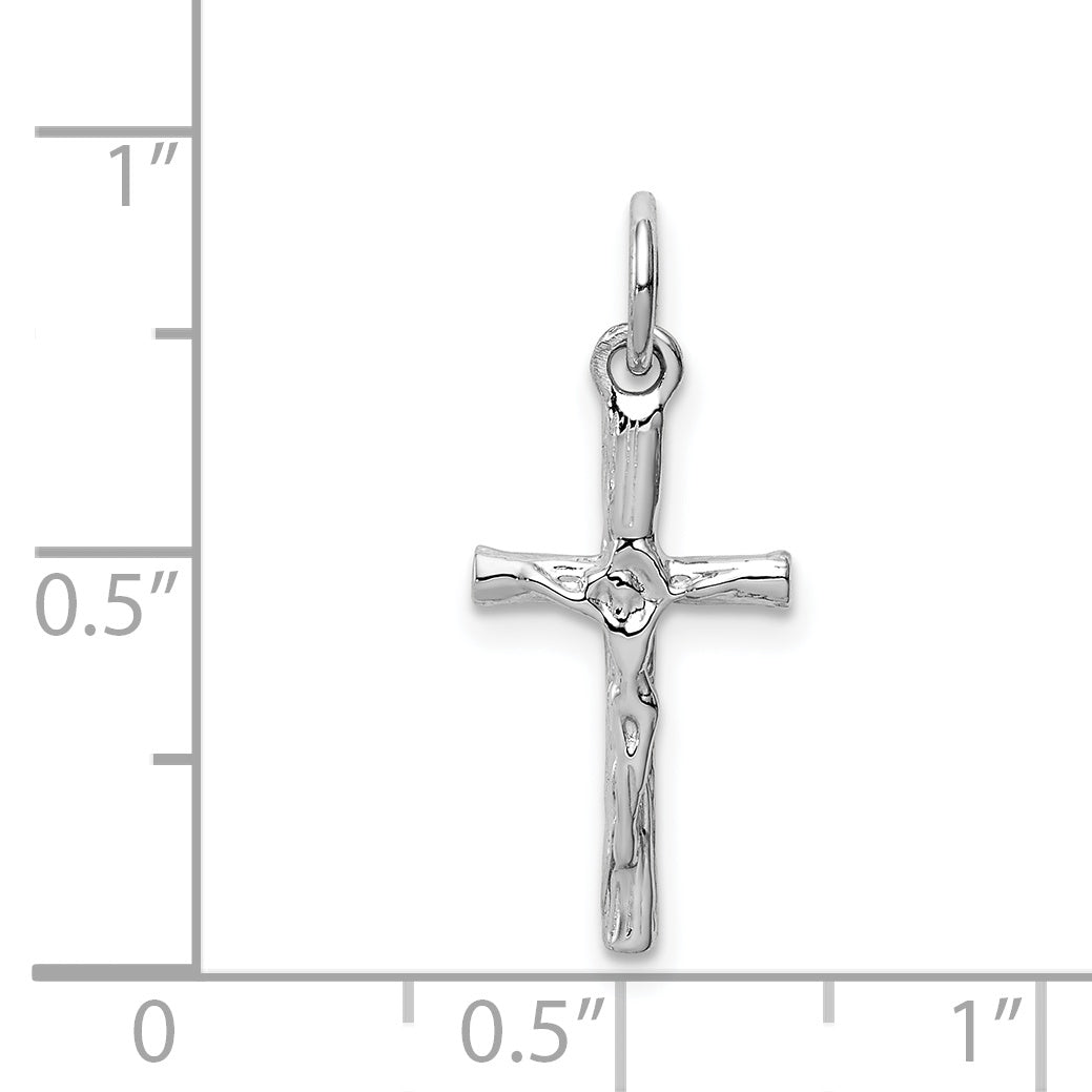 14k White Gold Crucifix Pendant K390
